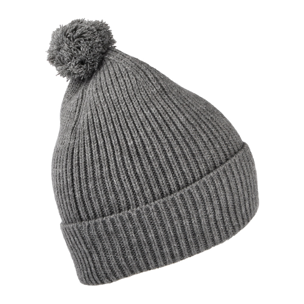 The North Face Hats Logo Box Pom Bobble Hat - Grey Heather