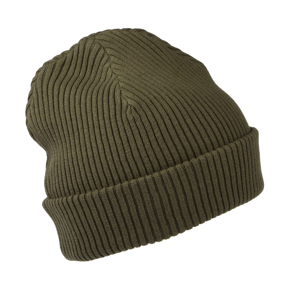 Triumph Motorcycles Larry Cotton Cuffed Beanie Hat - Dark Khaki