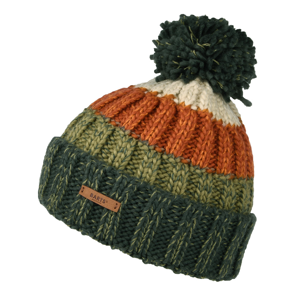 Barts Hats Wilhelm Bobble Hat - Army Green-Multi