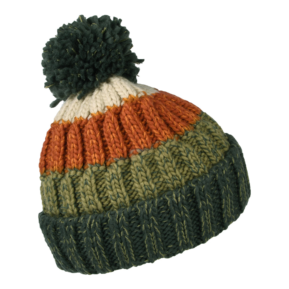 Barts Hats Wilhelm Bobble Hat - Army Green-Multi