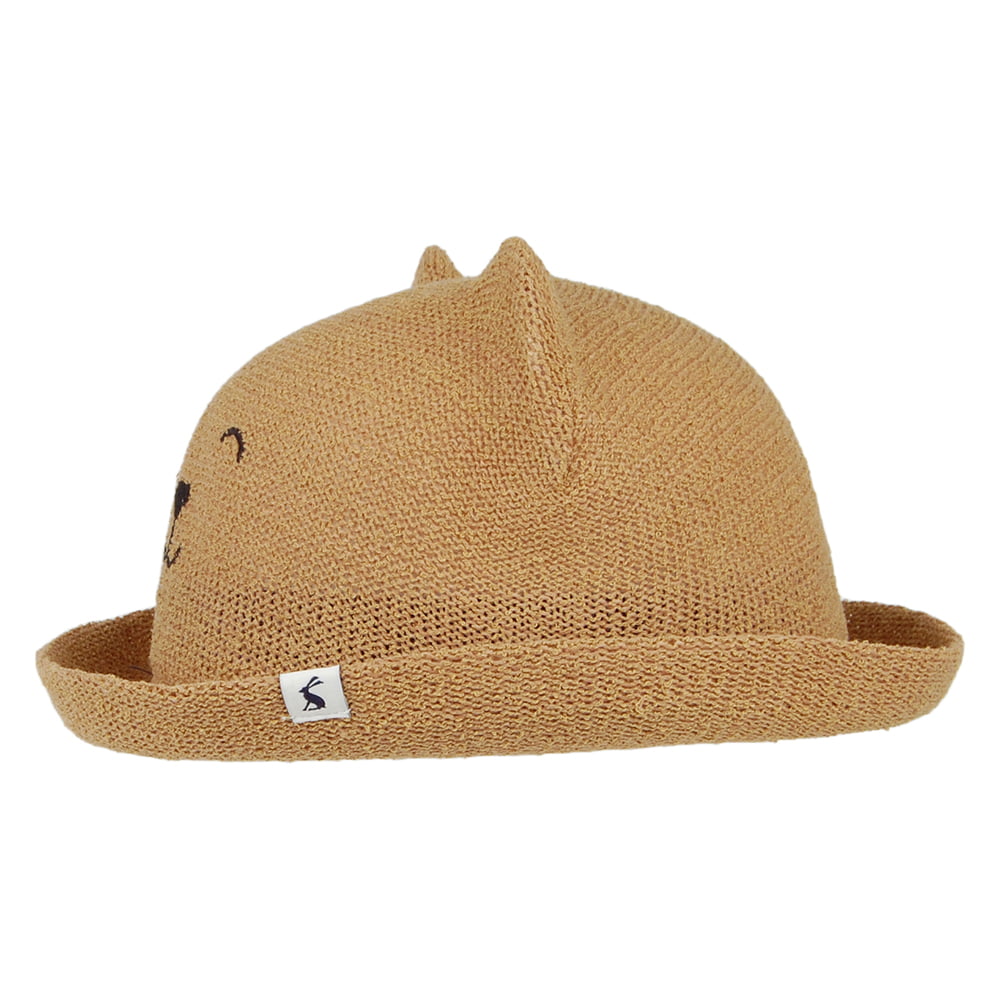 Joules Hats Kids Ashton Bear Sun Hat - Brown