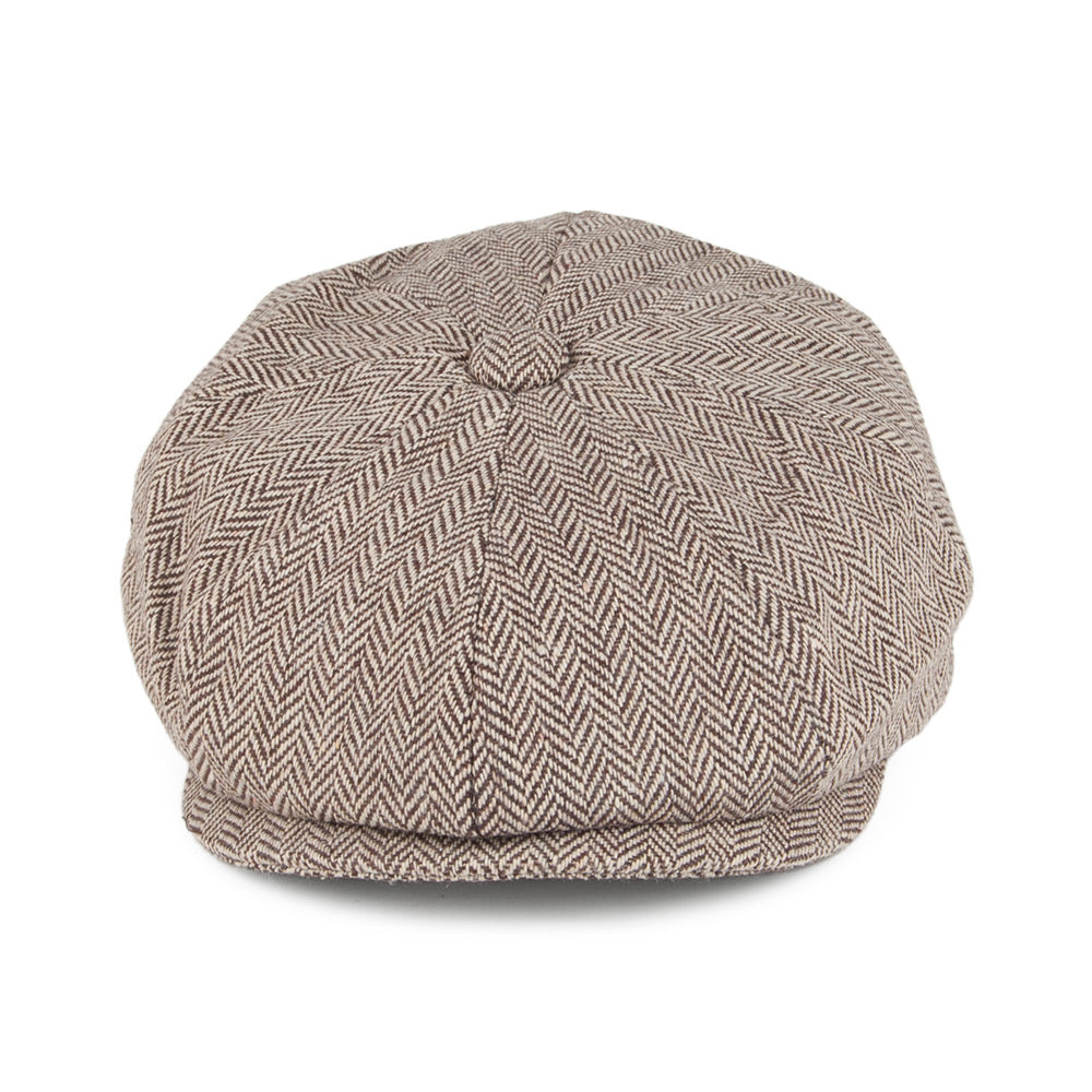 Jaxon & James Kids Herringbone Newsboy Cap - Brown