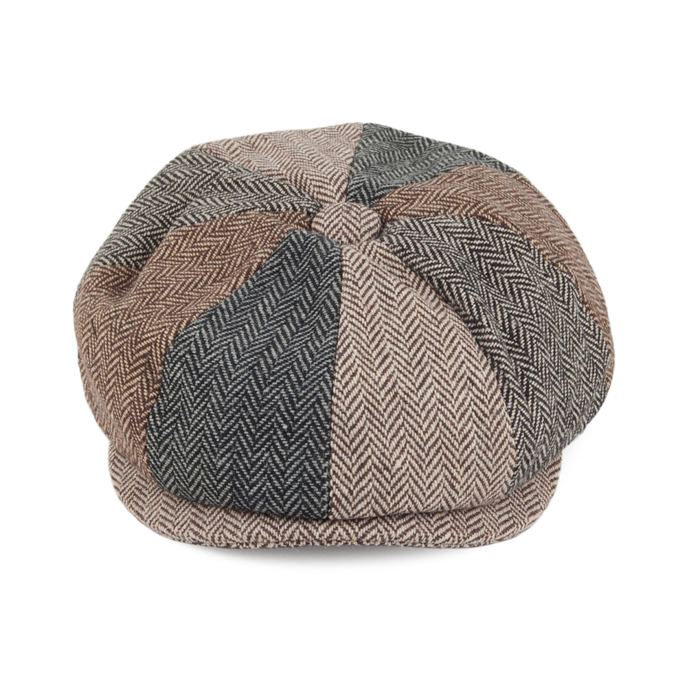 Jaxon & James Baby Herringbone Patch Newsboy Cap - Multi-Coloured