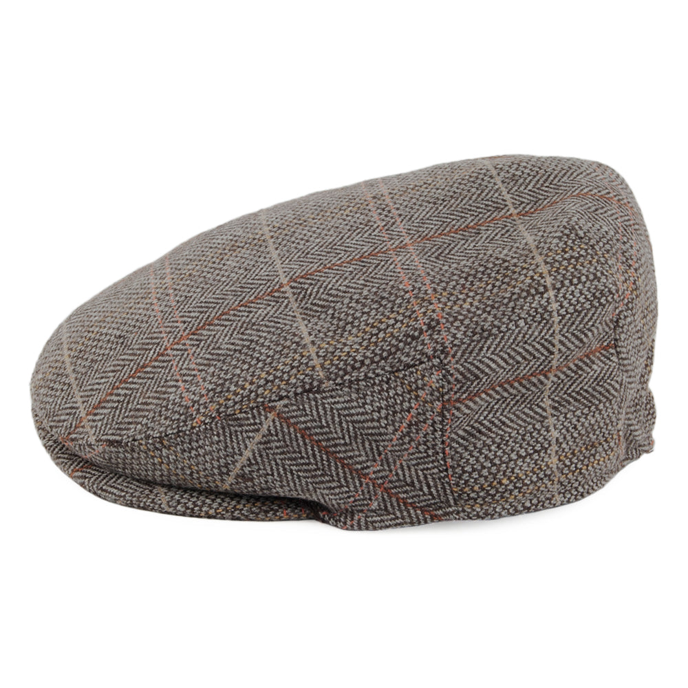 Jaxon & James Kids Tweed Flat Cap - Brown-Grey