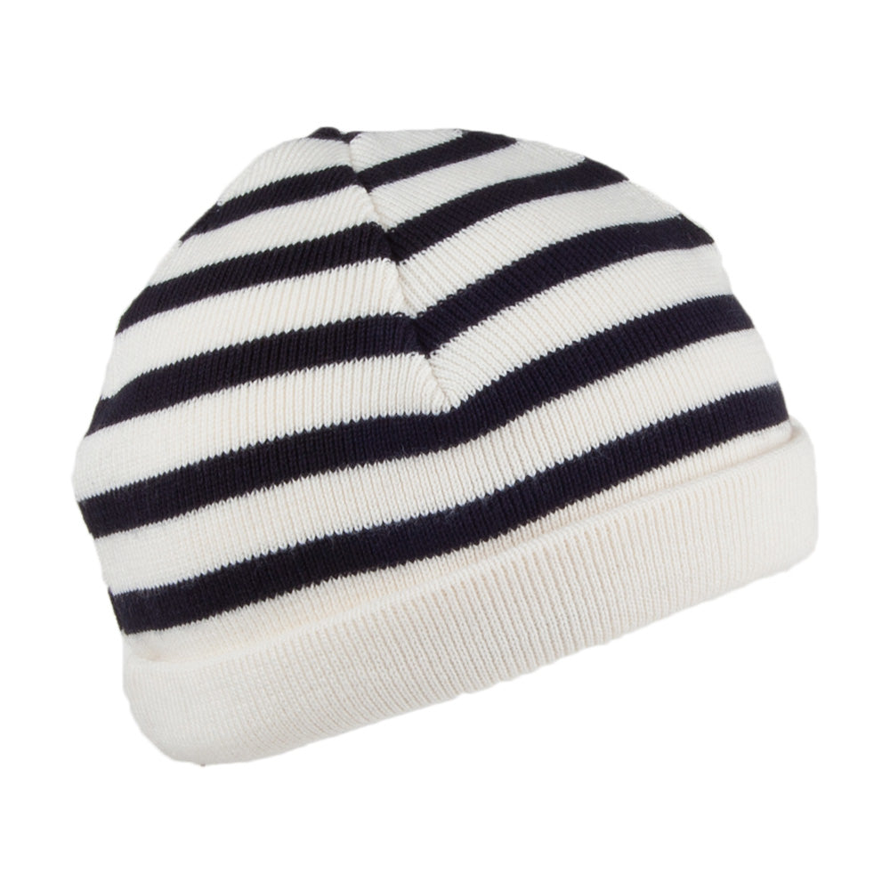 Armor Lux Kids Lannion Striped Beanie Hat - Natural-Navy