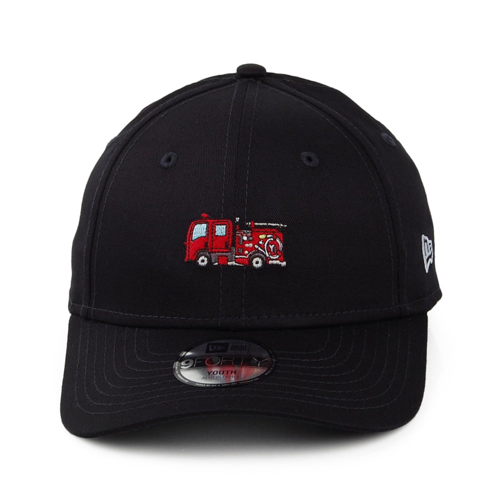 New Era Kids 9FORTY Transport Baseball Cap - Firetruck - Black