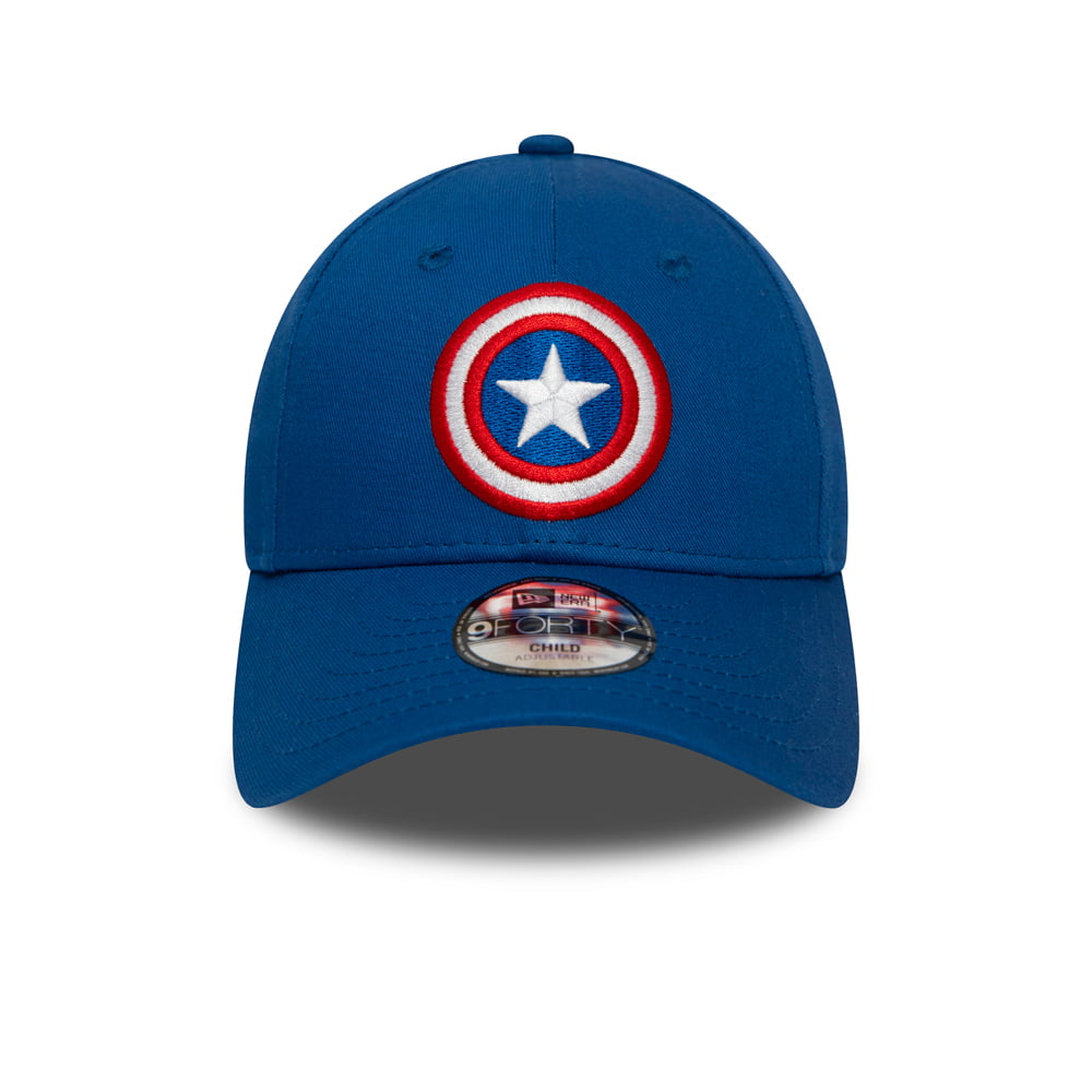 New Era Kids 9FORTY Captain America Baseball Cap - Blue