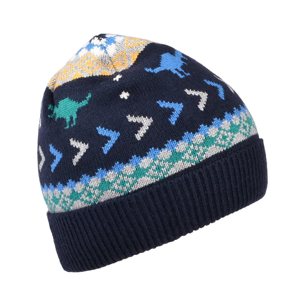 Joules Hats Kids Toasty Dinosaur Beanie Hat - Navy Blue