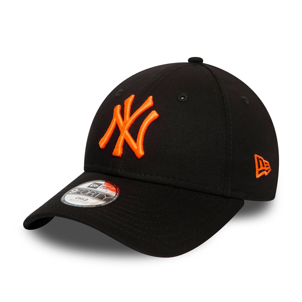 New Era Kids 9FORTY New York Yankees Baseball Cap - MLB - Black-Orange ...