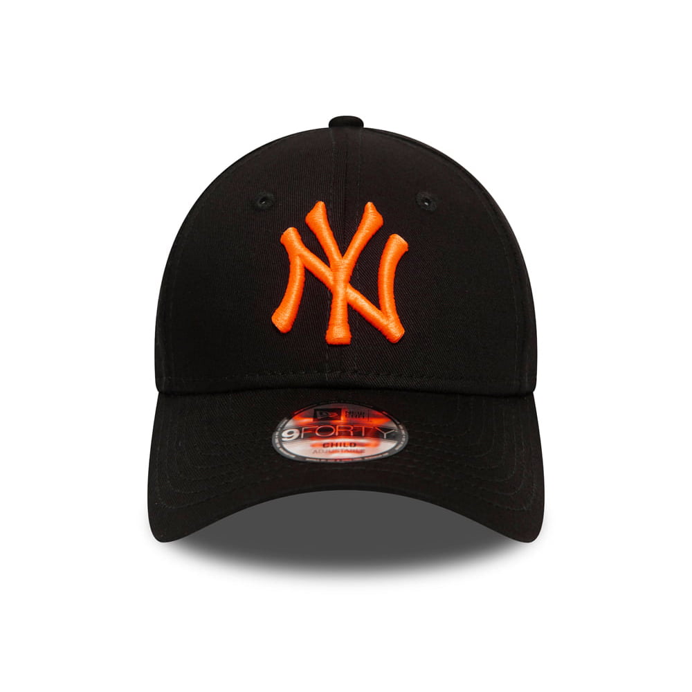 New Era Kids 9FORTY New York Yankees Baseball Cap - MLB - Black-Orange