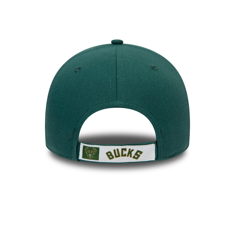 New Era Kids 9FORTY Milwaukee Bucks Baseball Cap - NBA The League - Pine Green