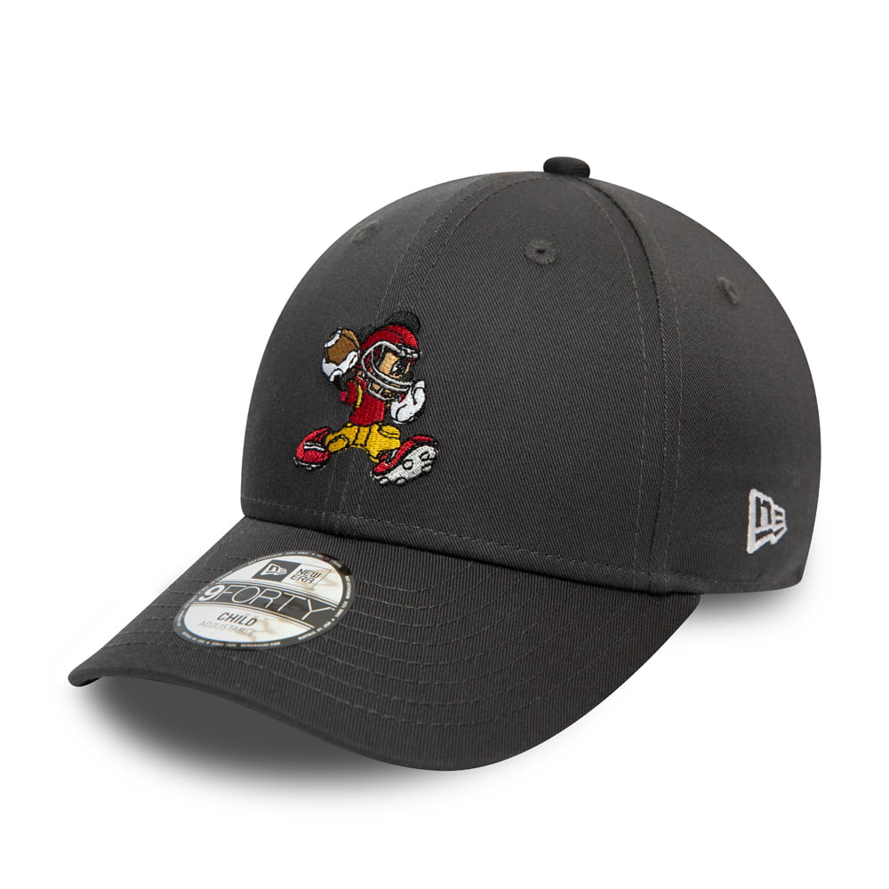 New Era Kids 9FORTY Mickey Mouse Baseball Cap - Disney Character Sports - Graphite