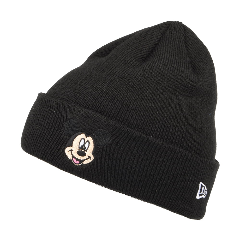 New Era Kids Mickey Mouse Cuff Knit Beanie Hat - Disney Character - Black