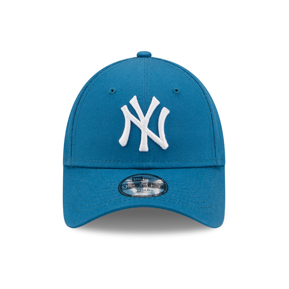 New Era Kids 9FORTY New York Yankees Baseball Cap - MLB League Essential - Teal-White