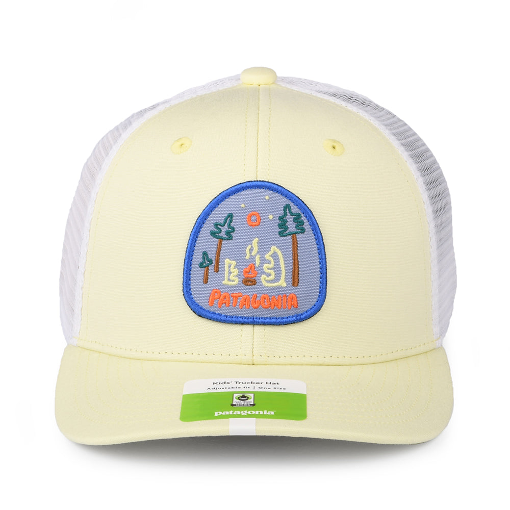 Patagonia Kids Camp With Friends Organic Cotton Trucker Cap - Light Yellow