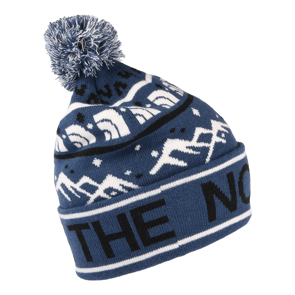 The North Face Hats Kids Ski Tuke Bobble Hat - Blue-White