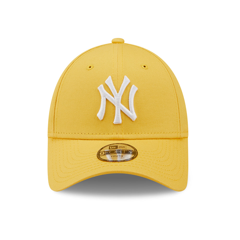 New Era Kids 9FORTY New York Yankees Baseball Cap - MLB League Essential - Yellow-White