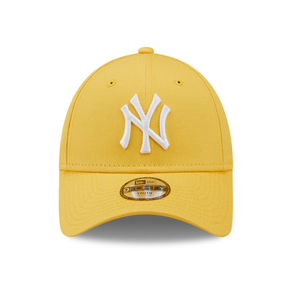 New Era Kids 9FORTY New York Yankees Baseball Cap - MLB League Essential - Yellow-White