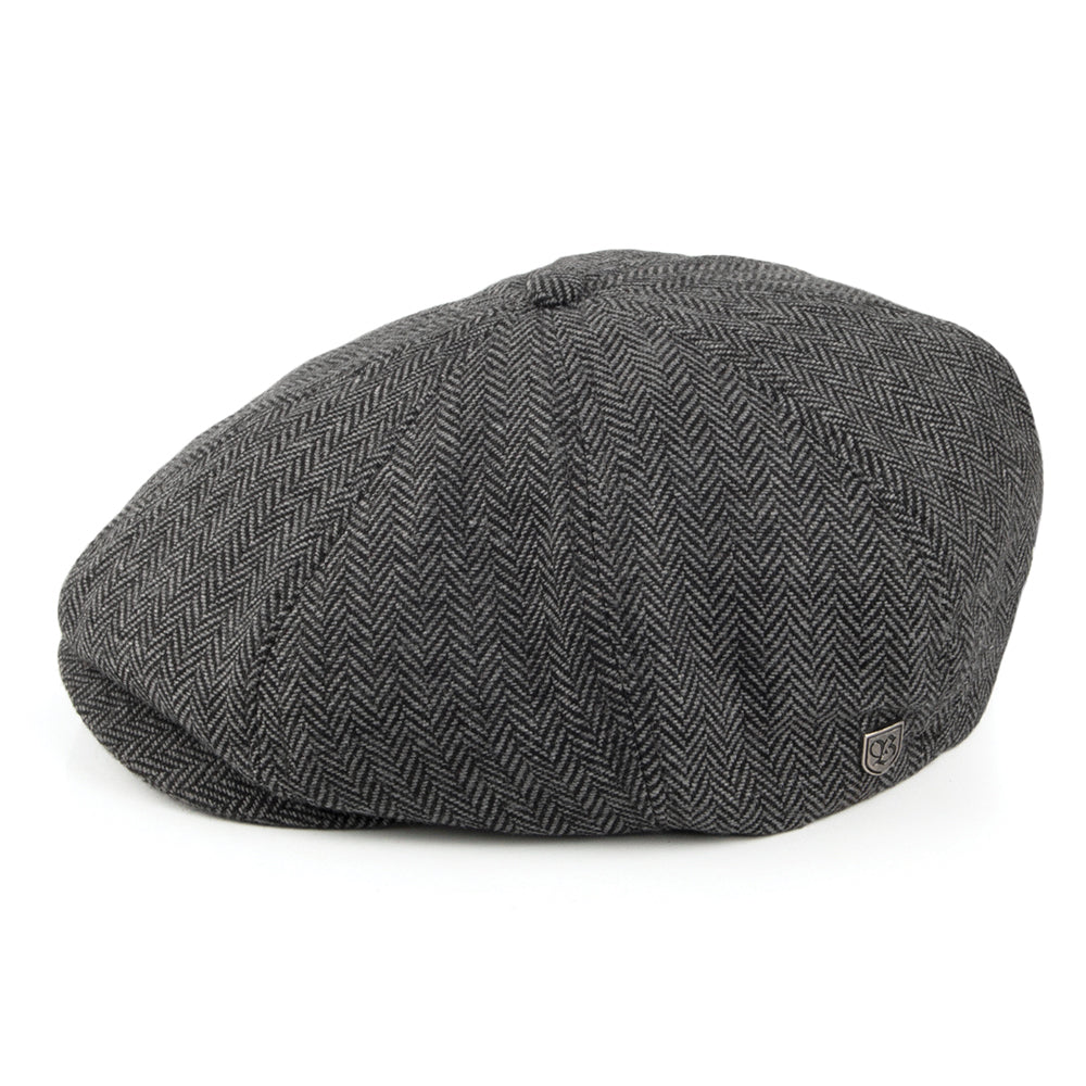 Brixton Hats Kids Brood Herringbone Newsboy Cap - Grey-Black