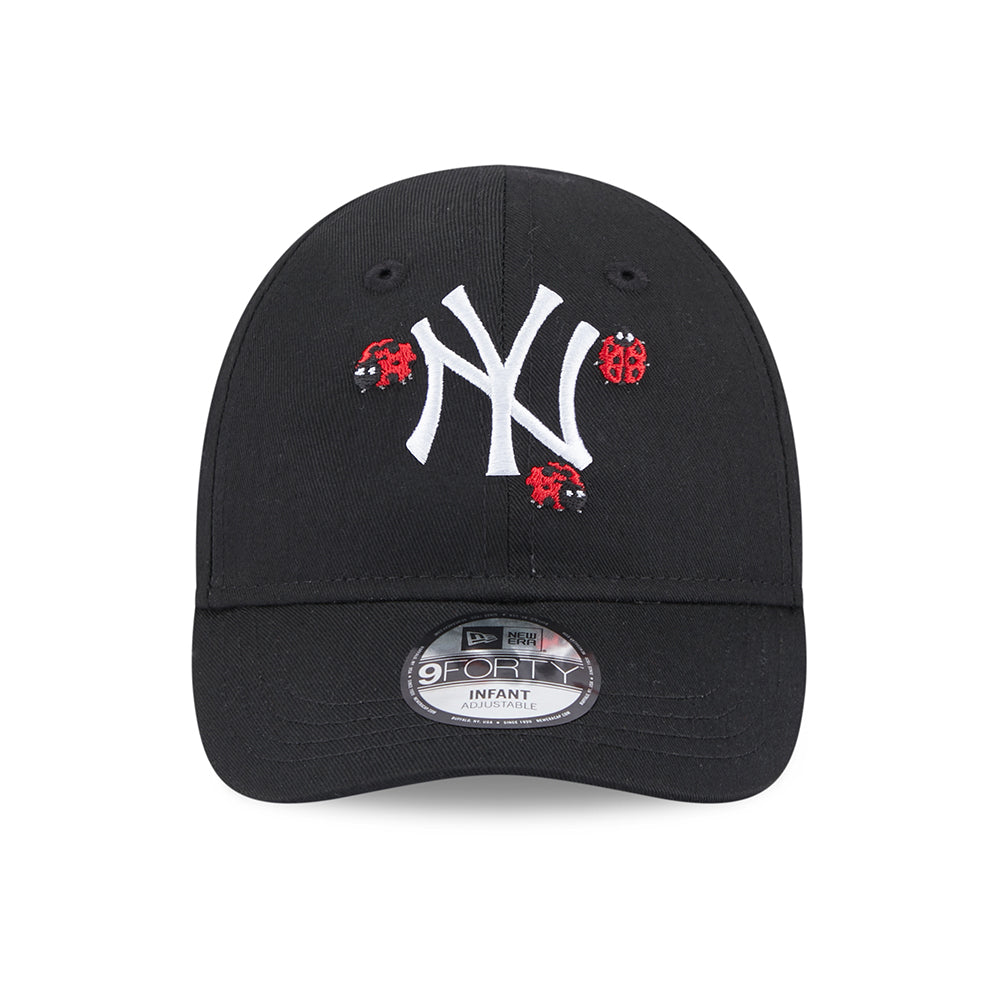 New Era Baby 9FORTY New York Yankees Baseball Cap - MLB Outdoor - Black-White