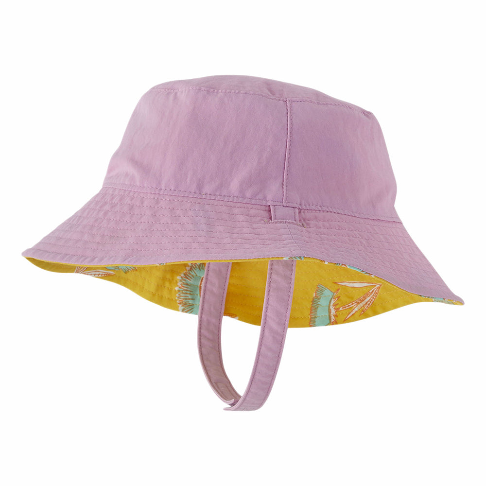 Patagonia Hats Baby Summer Plant Reversible Sun Bucket Hat - Pink-Yellow