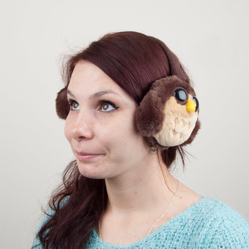 Village Hats Owl Earmuffs - Brown