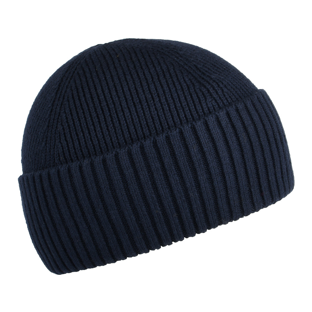 Tommy Hilfiger Hats Flag Cotton Cashmere Fisherman Beanie Hat - Dark Navy