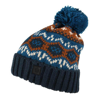 Failsworth Hats Fair Isle Bobble Hat - Petrol