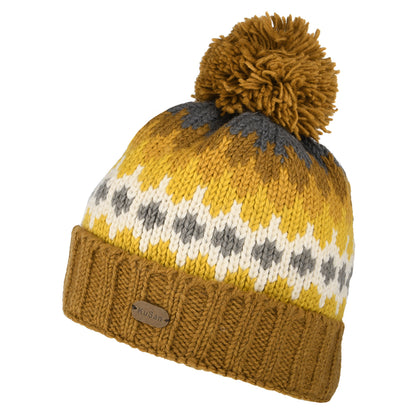 Kusan Turn Up Bobble Hat - Mustard