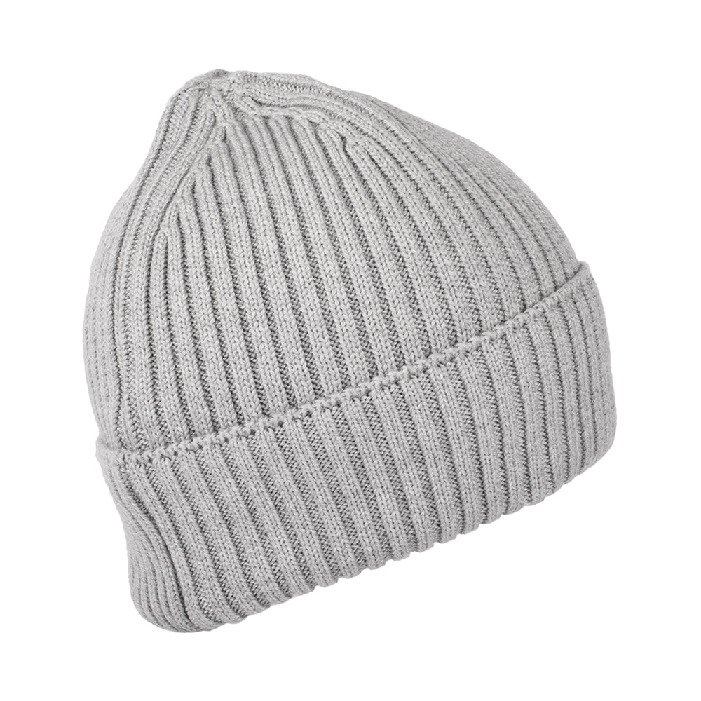 Tommy Hilfiger Hats TJM Flag Ribbed Beanie Hat - Heather Grey