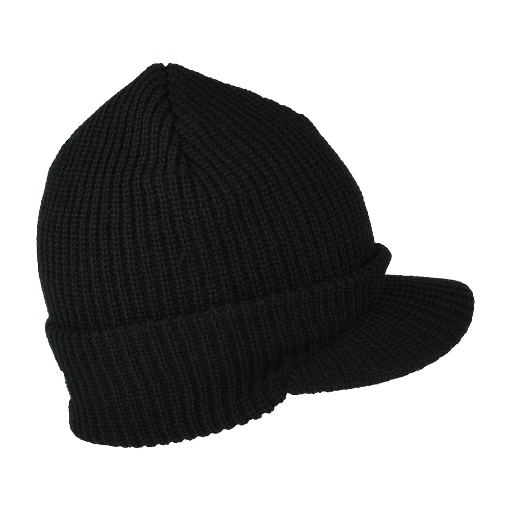 HUF One Star Peaked Beanie Hat - Black