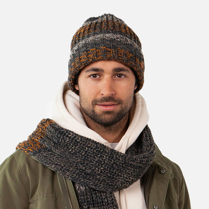 Barts Hats Akotan Recycled Cuffed Beanie Hat - Ochre-Multi