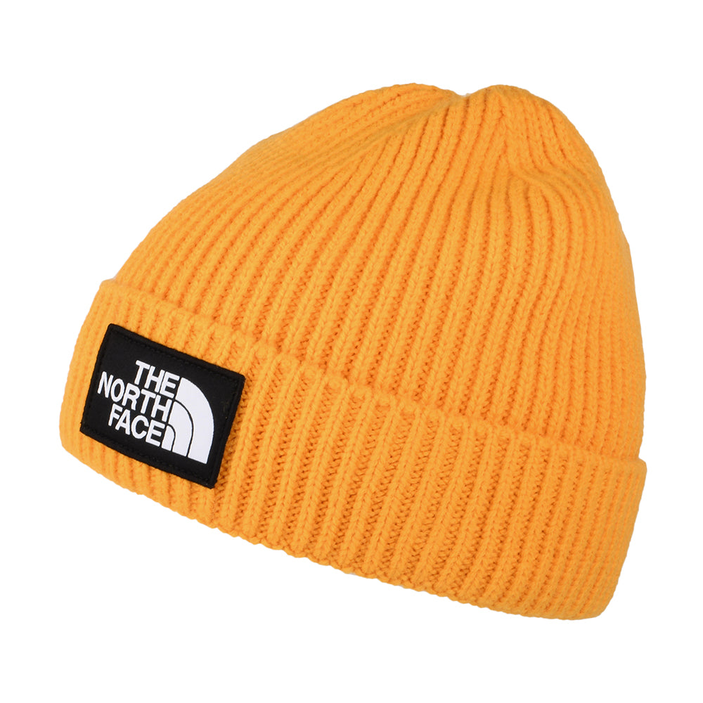 The North Face Hats TNF Logo Box Cuffed Fisherman Beanie Hat - Dandelion