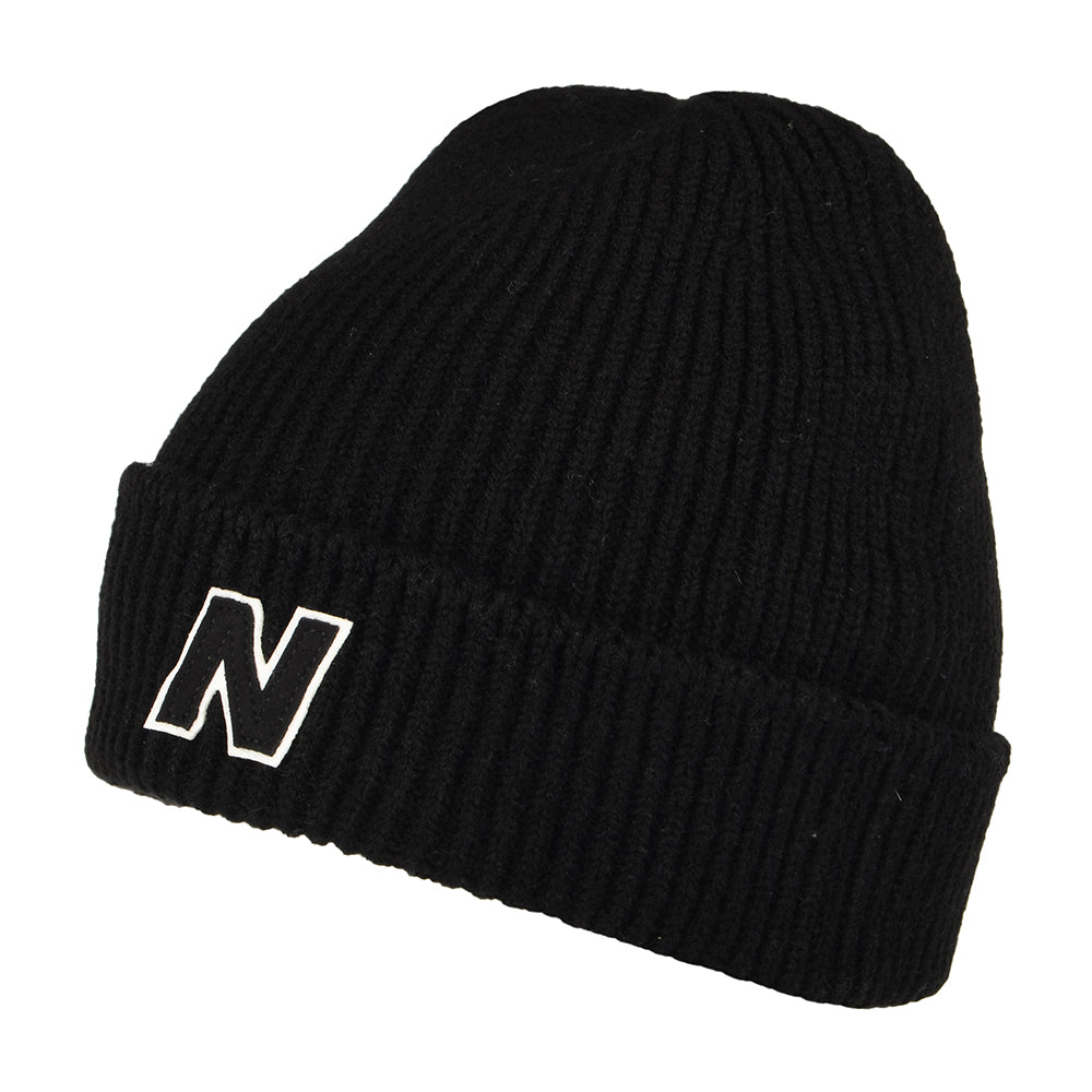 New Balance Hats Watchman Block N Fisherman Beanie Hat - Black ...