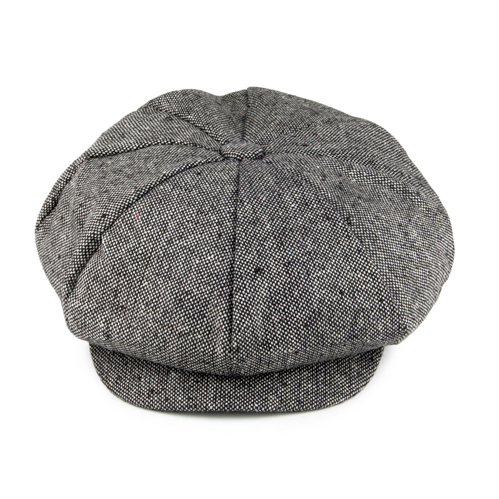 Jaxon & James Marl Tweed Big Apple Cap Black Wholesale Pack