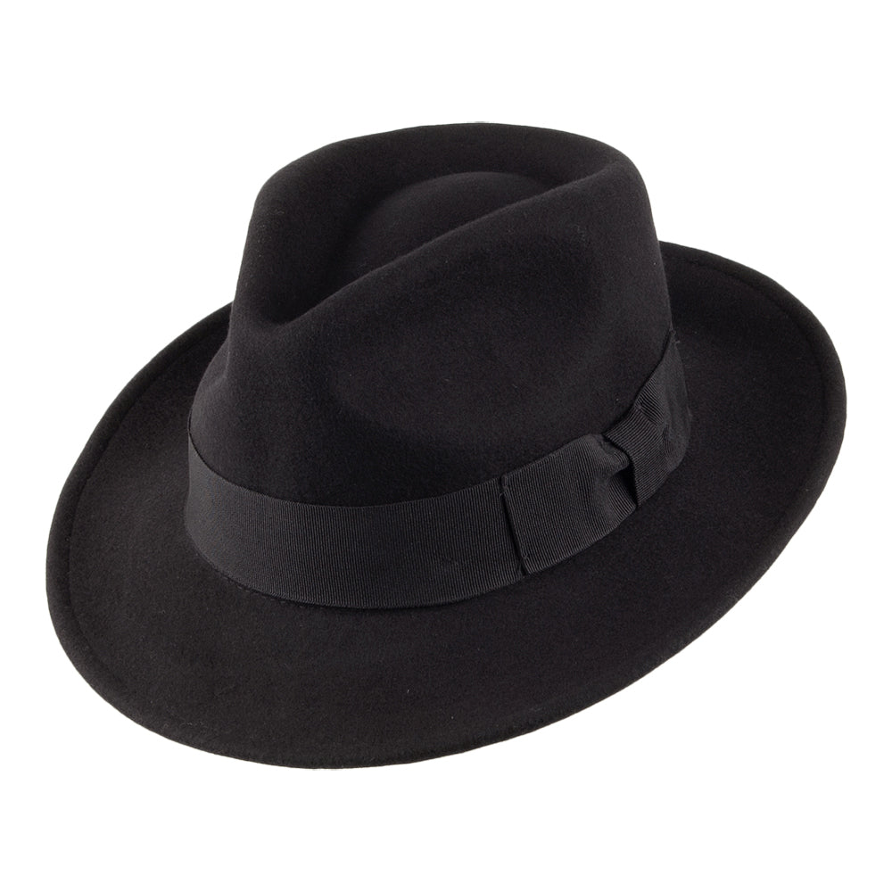 Jaxon & James Crushable C-Crown Fedora Black Wholesale Pack