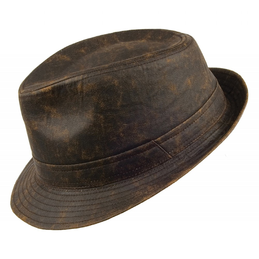 Jaxon & James Hats Weathered Cotton Trilby Brown Wholesale Pack