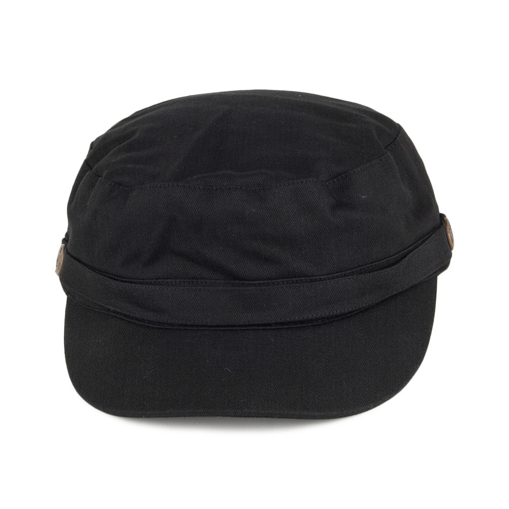 Jaxon & James Herringbone Army Cap Black Wholesale Pack