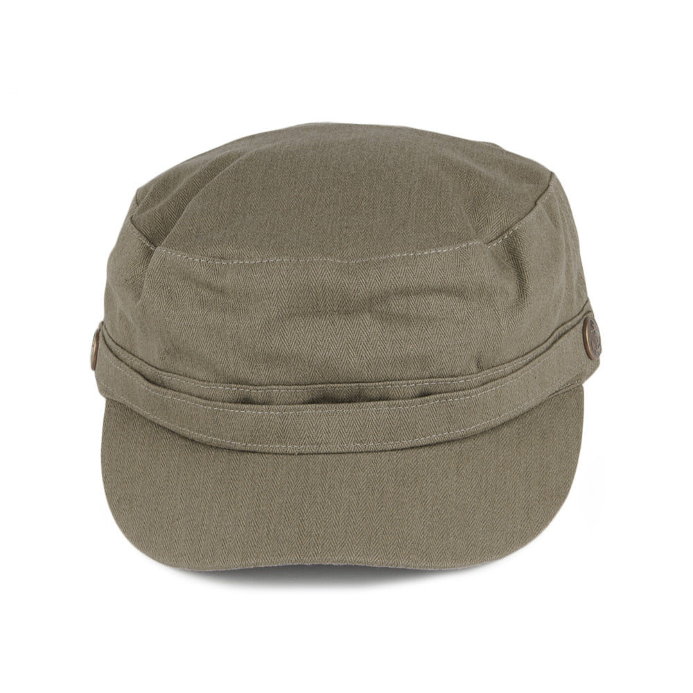 Jaxon & James Herringbone Army Cap Olive Wholesale Pack