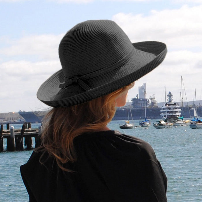 sur la tête Traveller Sun Hat Black Wholesale Pack