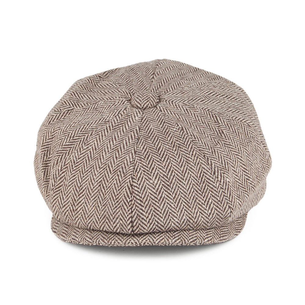 Jaxon & James Hats Kids Herringbone Newsboy Cap Brown Wholesale Pack