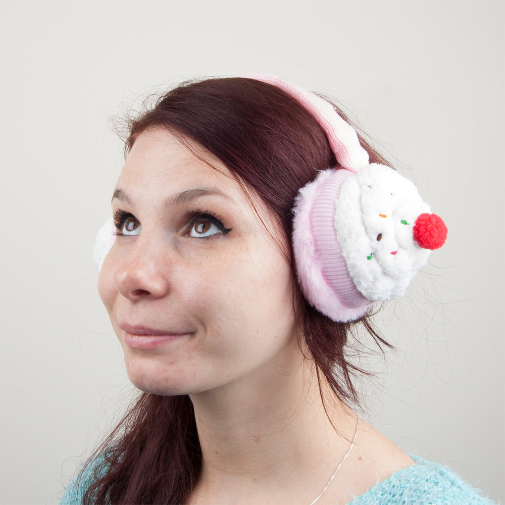 Village Hats Cupcake Earmuffs - Pink Wholesale