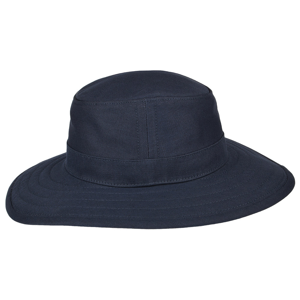 Jaxon & James Cotton Canvas Packable Sun Hat Navy Blue Wholesale Pack